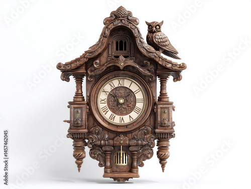 antique bird clock