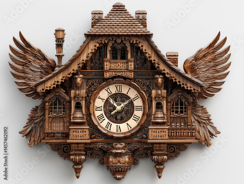 antique bird clock