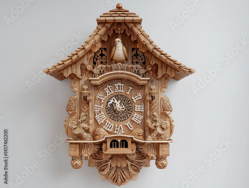 antique bird clock