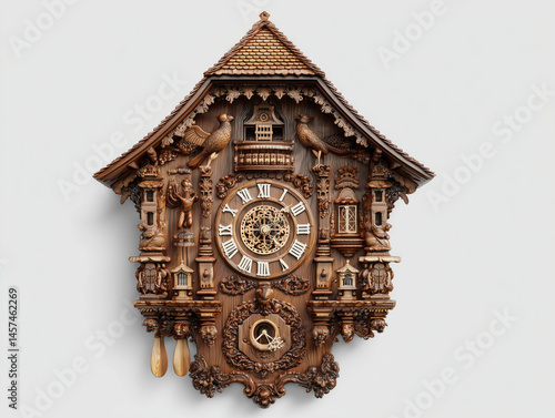 antique bird clock