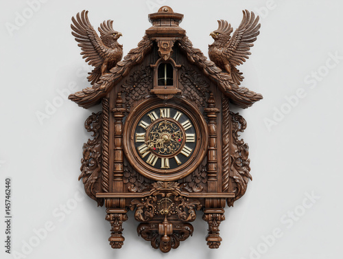 antique bird clock