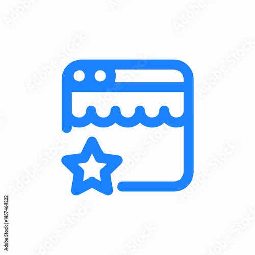 favorite online store or bookmarking preferred webshop icon sign vector