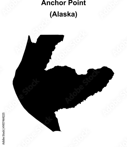 Anchor Point (Alaska) blank outline map