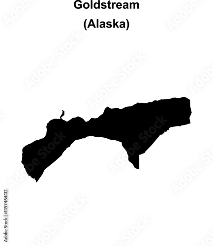 Goldstream (Alaska) blank outline map