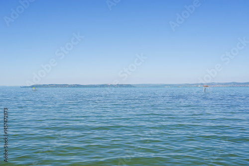 Obraz na płótnie Beautiful scenic landscape of lake Balaton in summer, Hungary, Europe w salonie