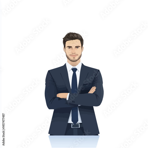 Business vector icon, isolated on white background  -  