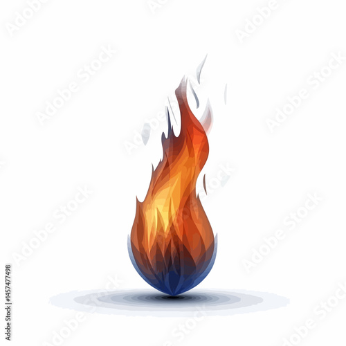 Burn vector icon, isolated on white background  -  