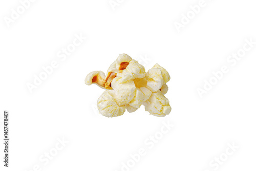 Obraz na płótnie macro popcorn on isolated and white background close up w salonie
