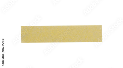 Obraz na płótnie Yellow painter's tape isolated on white background, macro. Torn, crumpled, twisted strips of yellow painter's tape on white background, close-up. w salonie
