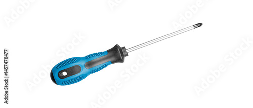 Obraz na płótnie Philips screwdrivers blue color on isolated white background close-up w salonie
