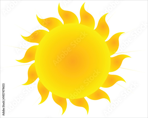 Sun on a white background