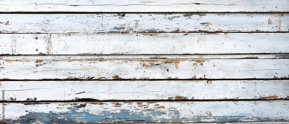 Obraz premium Rustic textured background of weathered white wooden planks