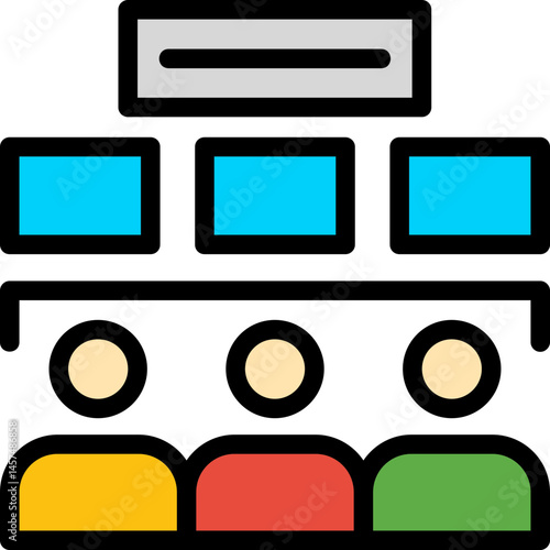 Newsroom Line Filled Icon