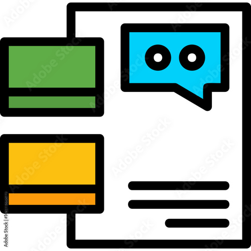 Storytelling Line Filled Icon