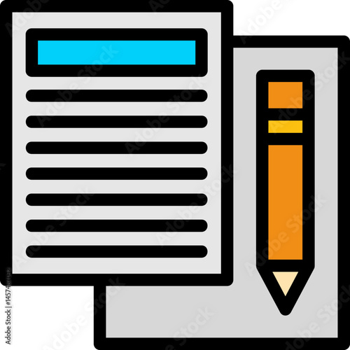 Copy Editing Line Filled Icon