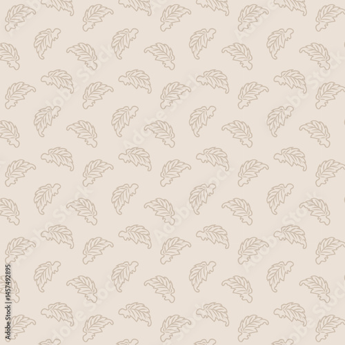 Leaf motifs seamless vector pattern