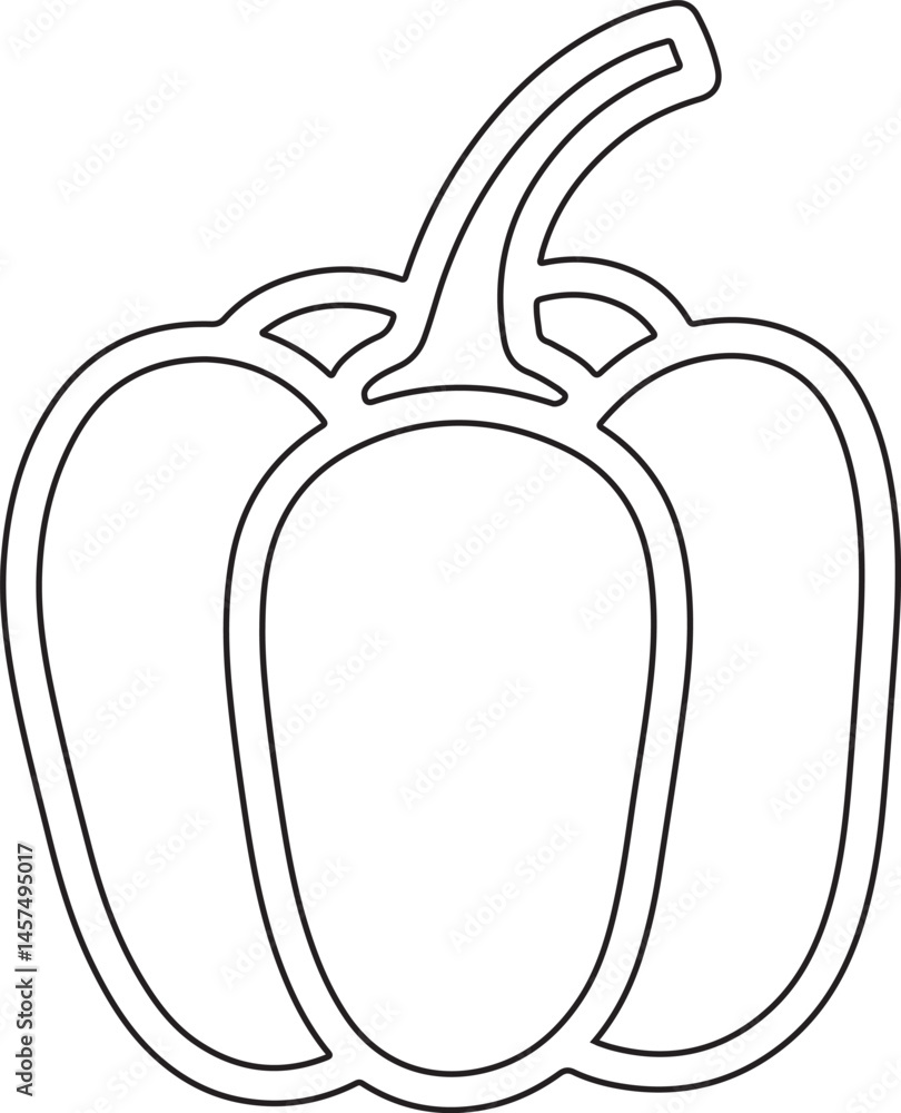 Bell Pepper Vector silhouette Bell Pepper Vector silhouette