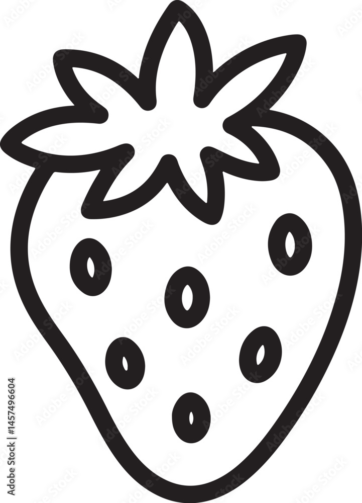 Obraz premium Strawberry line art