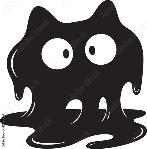 A charming, cartoonish blob with big, expressive eyes and a playful form, exuding a sense of fun and lightheartedness.