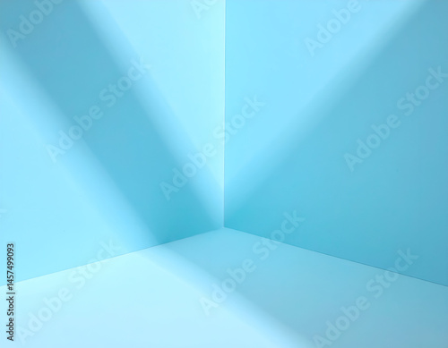 Wallpaper Mural Abstract Blue Corner Room Minimalist Light Shadow Background Torontodigital.ca