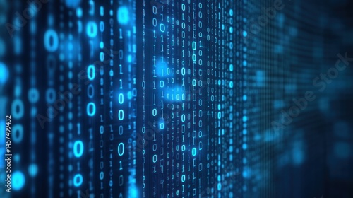 Blue binary code stream data flow technology