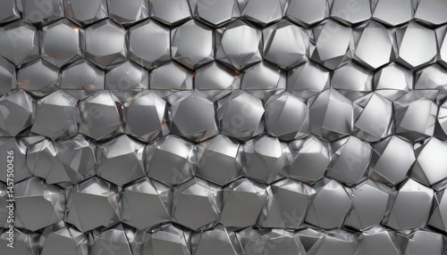 Reflective silver geometric panels, seamless steel texture,  abstract background,  seamless,  graphic