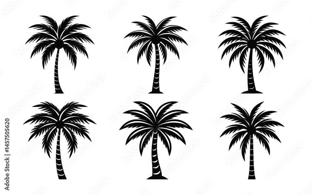 Fototapeta premium palm trees silhouettes