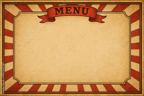 Retro carnival menu template background

