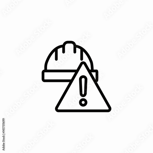 helmet warning sign icon sign vector