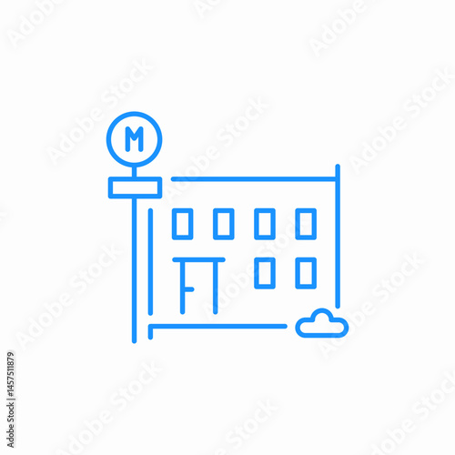 hotel building icon sign vector