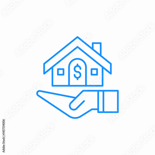 real estate insurance icon sign vector