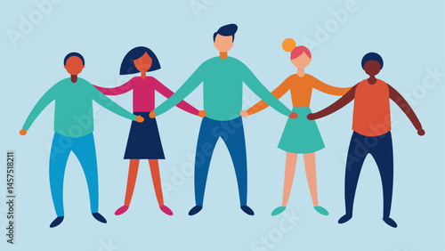 Circle of Support A circle of diverse team members holding hands around a leader emphasizing community and strength that comes from showing vulnerability together.