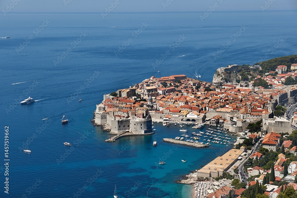 View of Dubrovnik, Croatia from the hills