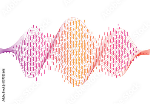 Podcasting Audio Sound Wave Background stock illustration