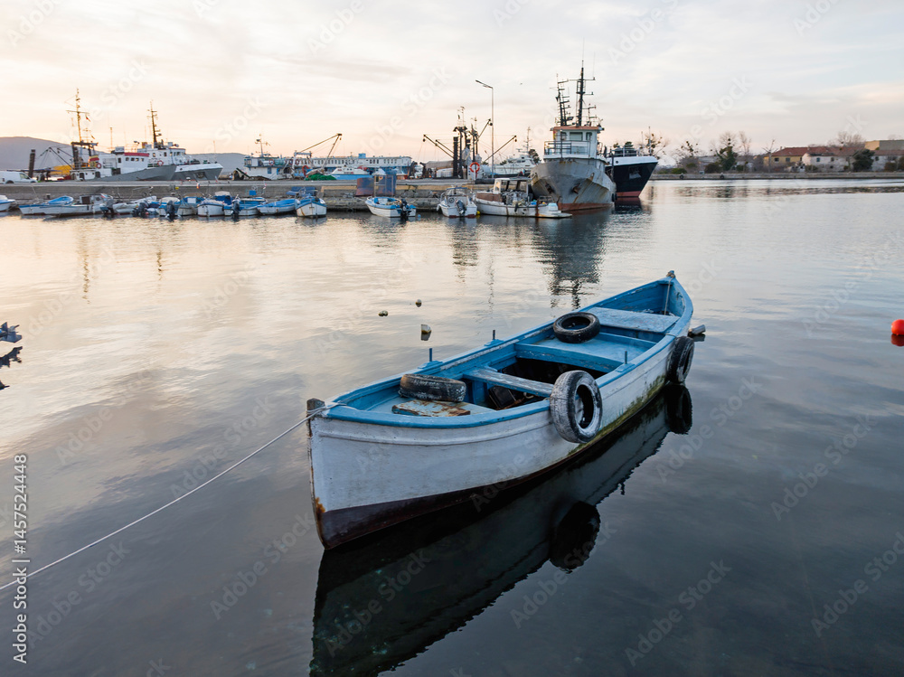 Sunset view of the port of Sozopol, Bulgaria