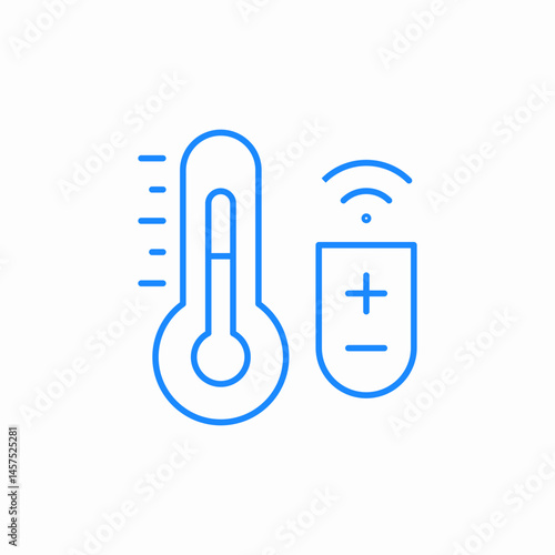 temperature remote control icon sign vector