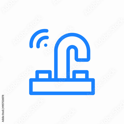 touchless faucet icon sign vector
