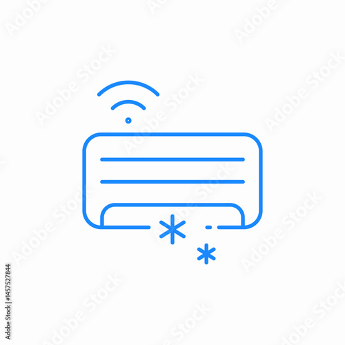 wireless control air conditioner icon sign vector