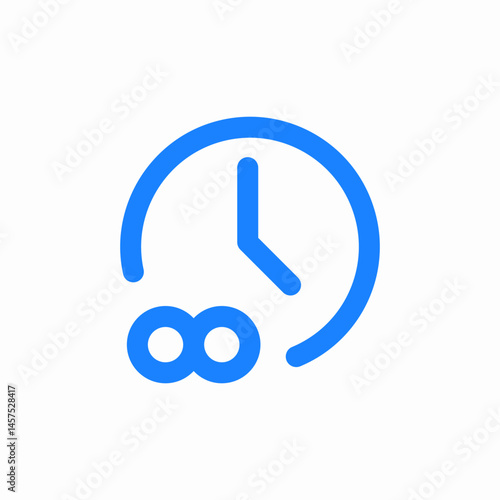 working hours or availability for 8 hours icon sign vector