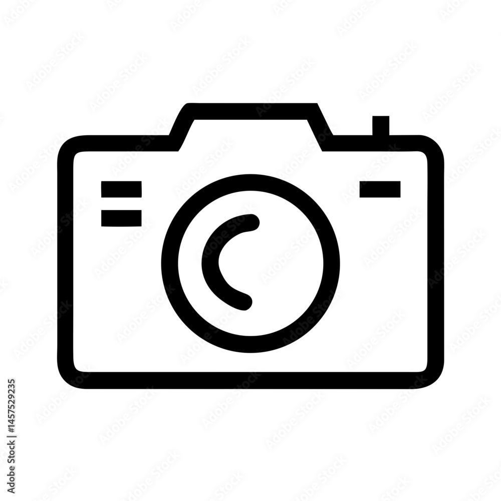 Camera icon in minimalist design Camera icon in minimalist design