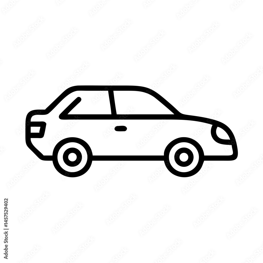 Car illustration in a minimalist style Car illustration in a minimalist style