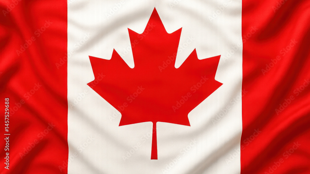 Canadian flag with maple leaf Canadian flag with maple leaf