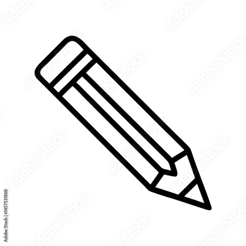 Black and white pencil drawing of a sharpened pencil