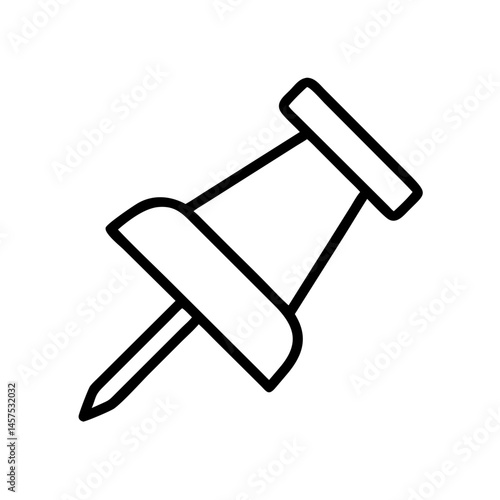 Drawing pin on a white background