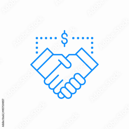 deal handshake icon sign vector