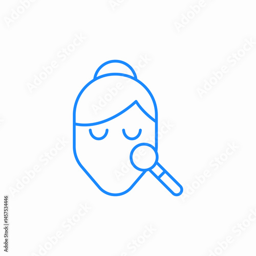face powder makeup icon sign vector