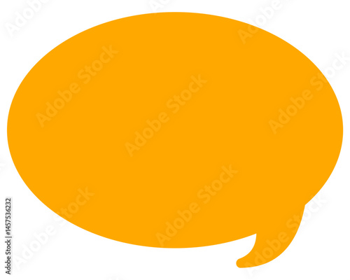 シンプルなカラーの吹き出し　丸形