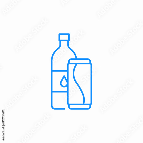 water soda icon sign vector