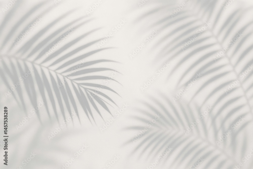 Obraz premium Elegant palm leaf shadows.