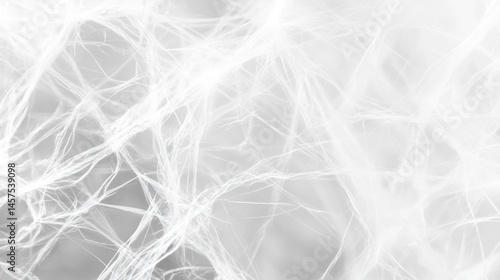 White tangled fibers texture abstract background